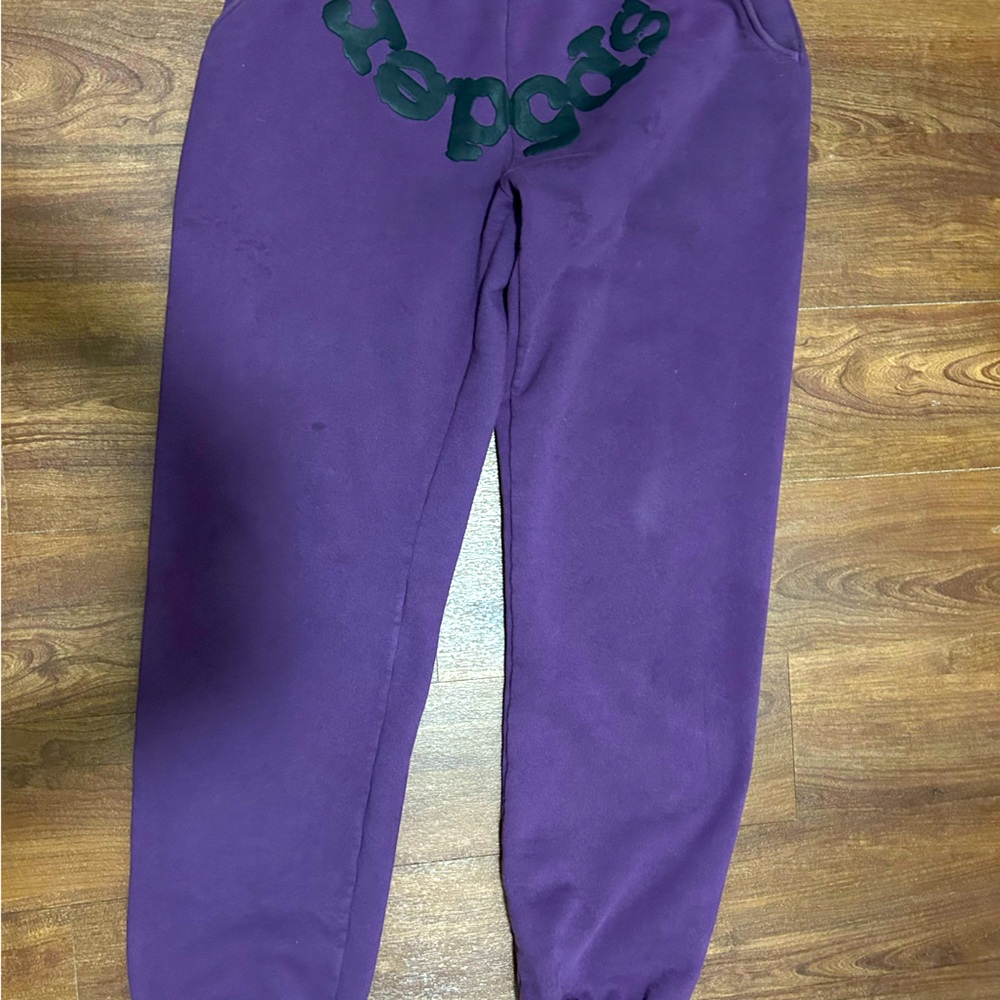 Sp5der Purple and black pants